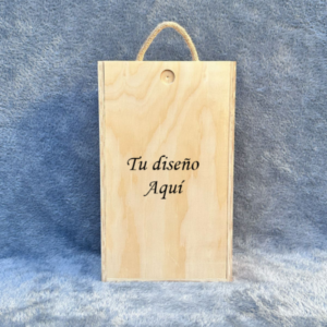 Caja Vacía para dos Botellas de Vino – Opción con Personalización